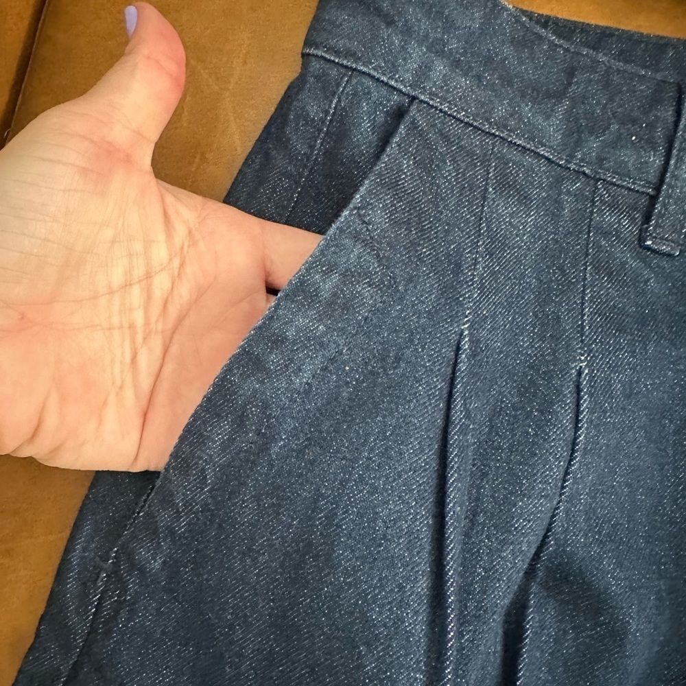 Triarchy High Waisted Pleated Trouser Jeans Pants Size 26 - Picture 9 of 14
